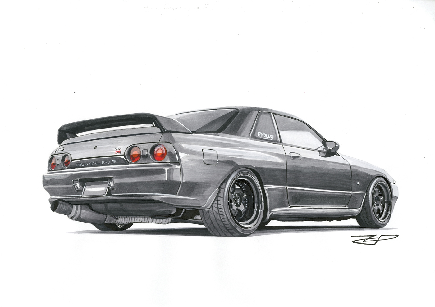 Nissan Gtr Drawing at PaintingValley.com | Explore collection of Nissan