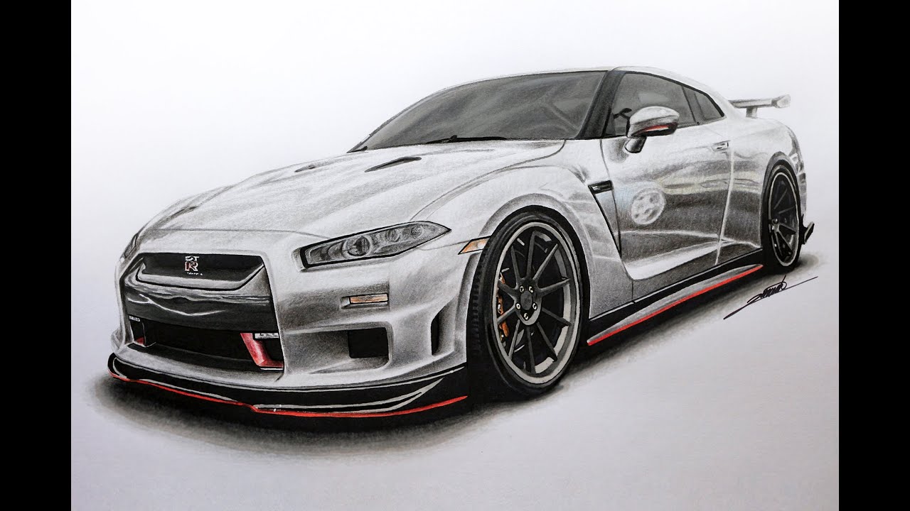 1280x720 nissan gtr edition concept drawing - Nissan Gtr Drawing
