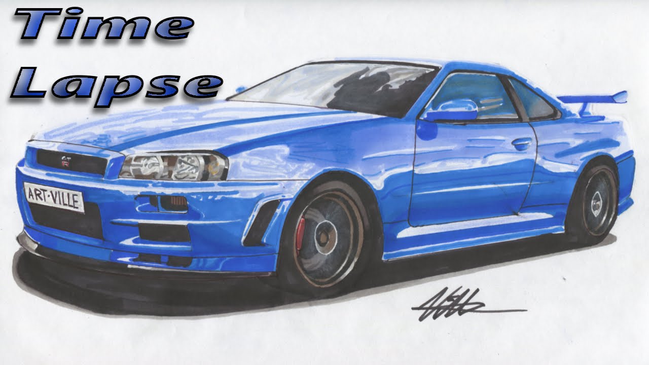 1280x720 Nissan Skyline Drawing - Nissan Skyline Drawing