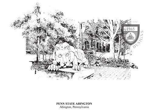 491x368 penn state abington nittany lion shrine antique - Nittany Lion Drawing