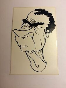225x300 Lot Of Richard Nixon Sticker Watergate Vintage New Drawing Blk - Nixon Drawing