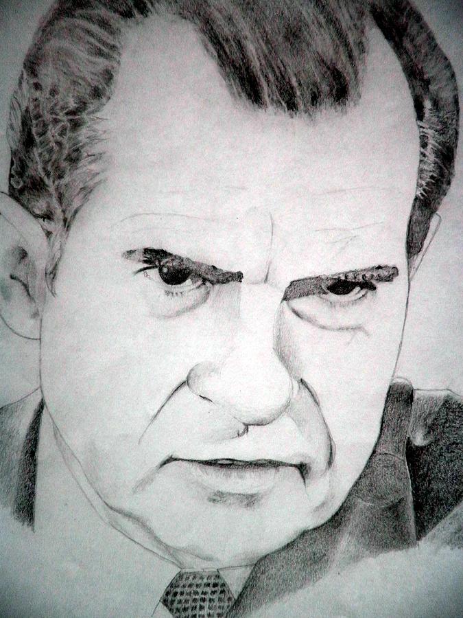 675x900 President Richard Nixon Drawing - Nixon Drawing