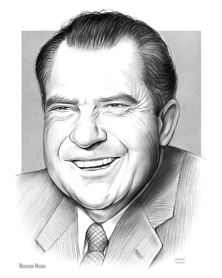 719x900 Richard Nixon Drawing - Nixon Drawing