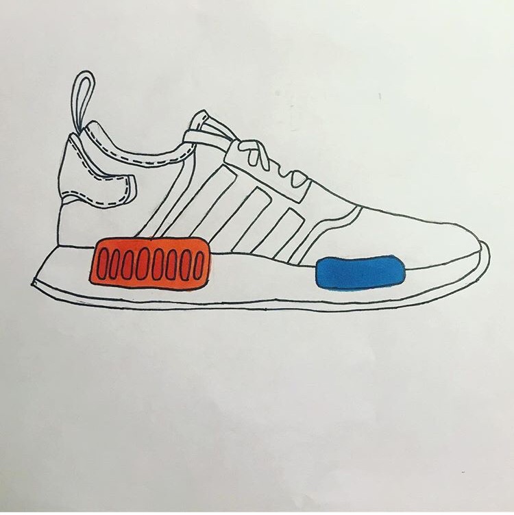 750x752 Drawing Of Nmd I Did - Nmd Drawing
