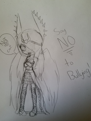 320x427 say no to bullying! one of my friends had been bullied - No Bullying Drawing