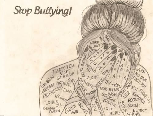 500x379 stop bullying drawing - No Bullying Drawing