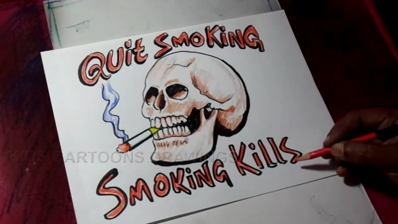 1280x720 how to draw quit smoking poster drawing - No Smoking Drawing