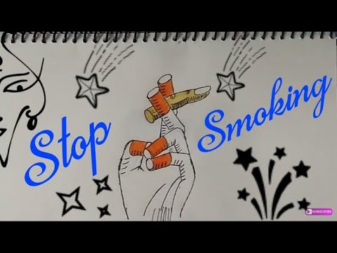 480x360 stop smoking coloring drawing step - No Smoking Drawing