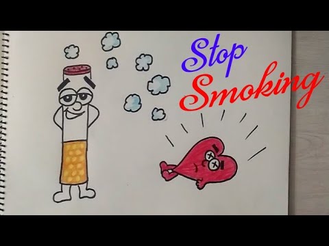 480x360 stop smoking coloring cartoon poster step - No Smoking Drawing