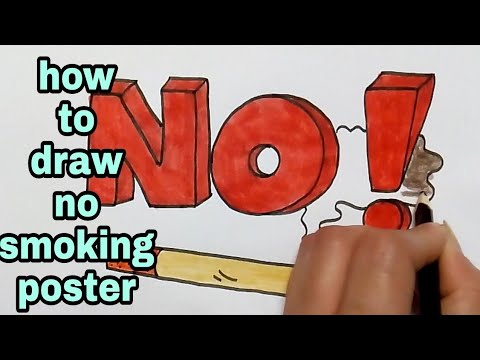 480x360 how to draw no smoking poster - No Smoking Drawing