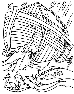 317x400 drawing coloring for child drawing of noah's ark coloring - Noah Drawing
