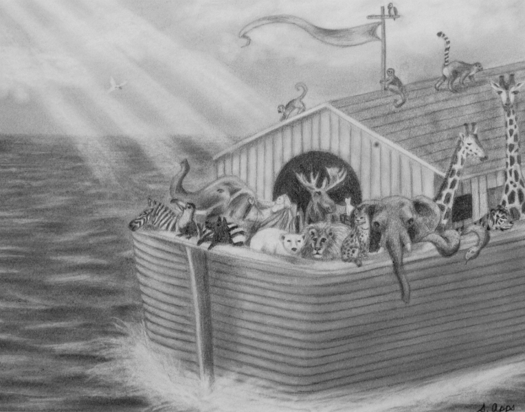 764x600 my first commission as back to the drawing board! back - Noahs Ark Drawing