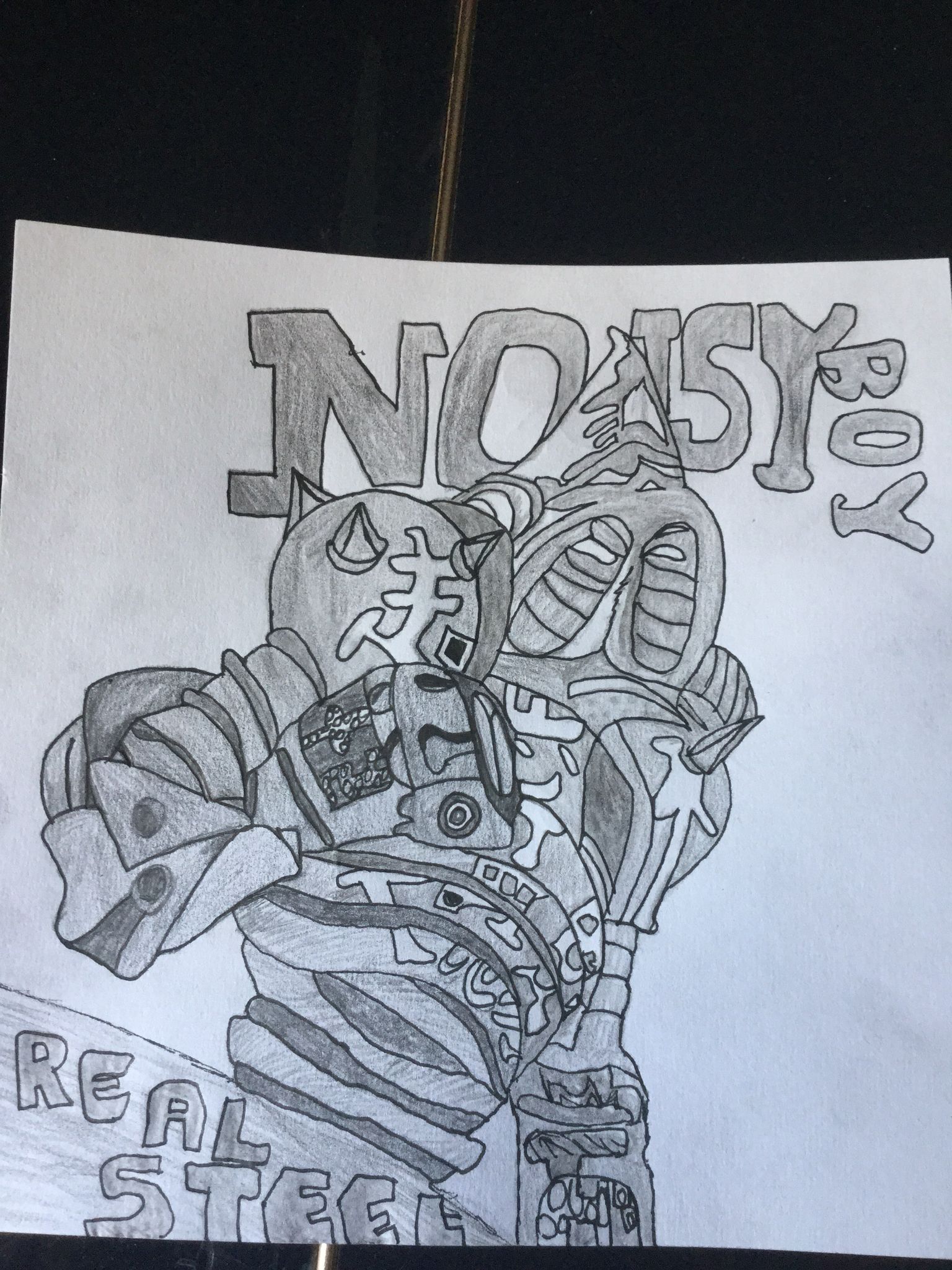 1536x2048 noisy boy from real steel drawing - Noisy Boy Drawing