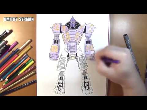 480x360 speed drawing robot noisy boy, real steel - Noisy Boy Drawing