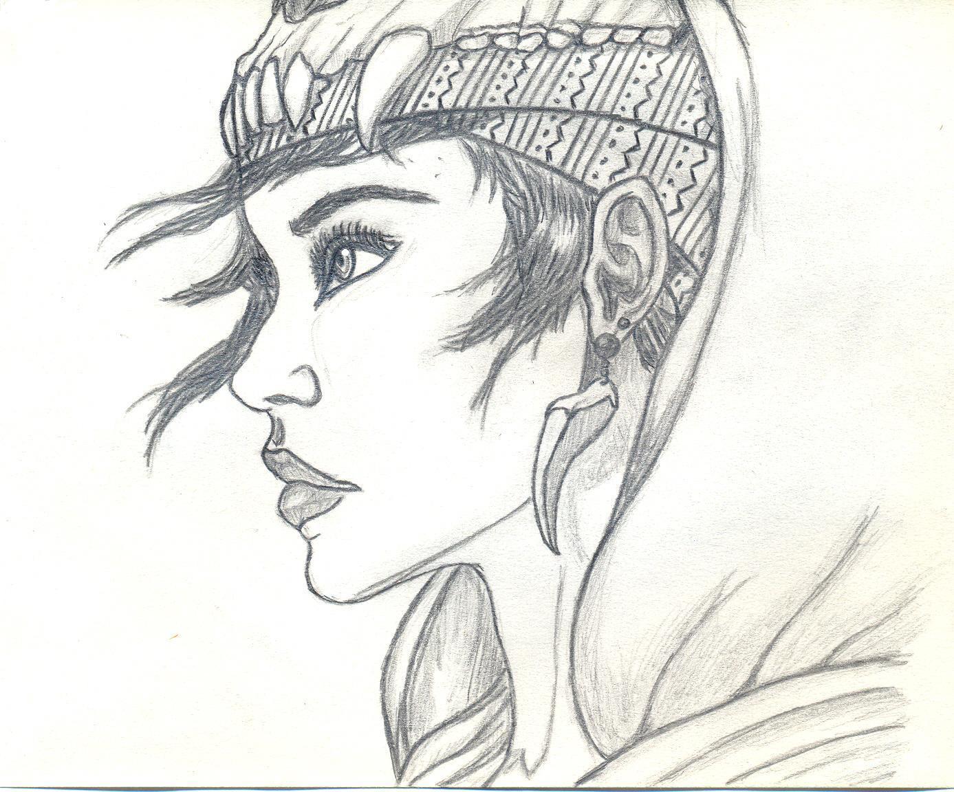 1387x1152 desert nomad girl - Nomad Drawing