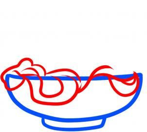 302x271 how to draw how to draw noodles - Noodles Drawing