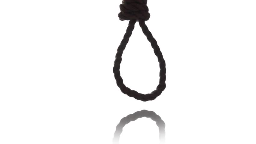 852x480 suicide, depressed man, gallows noose stock footage video - Noose Around Neck Drawing