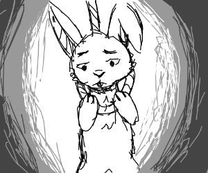 300x250 suicidal rabbit in front off a noose drawing - Noose Drawing