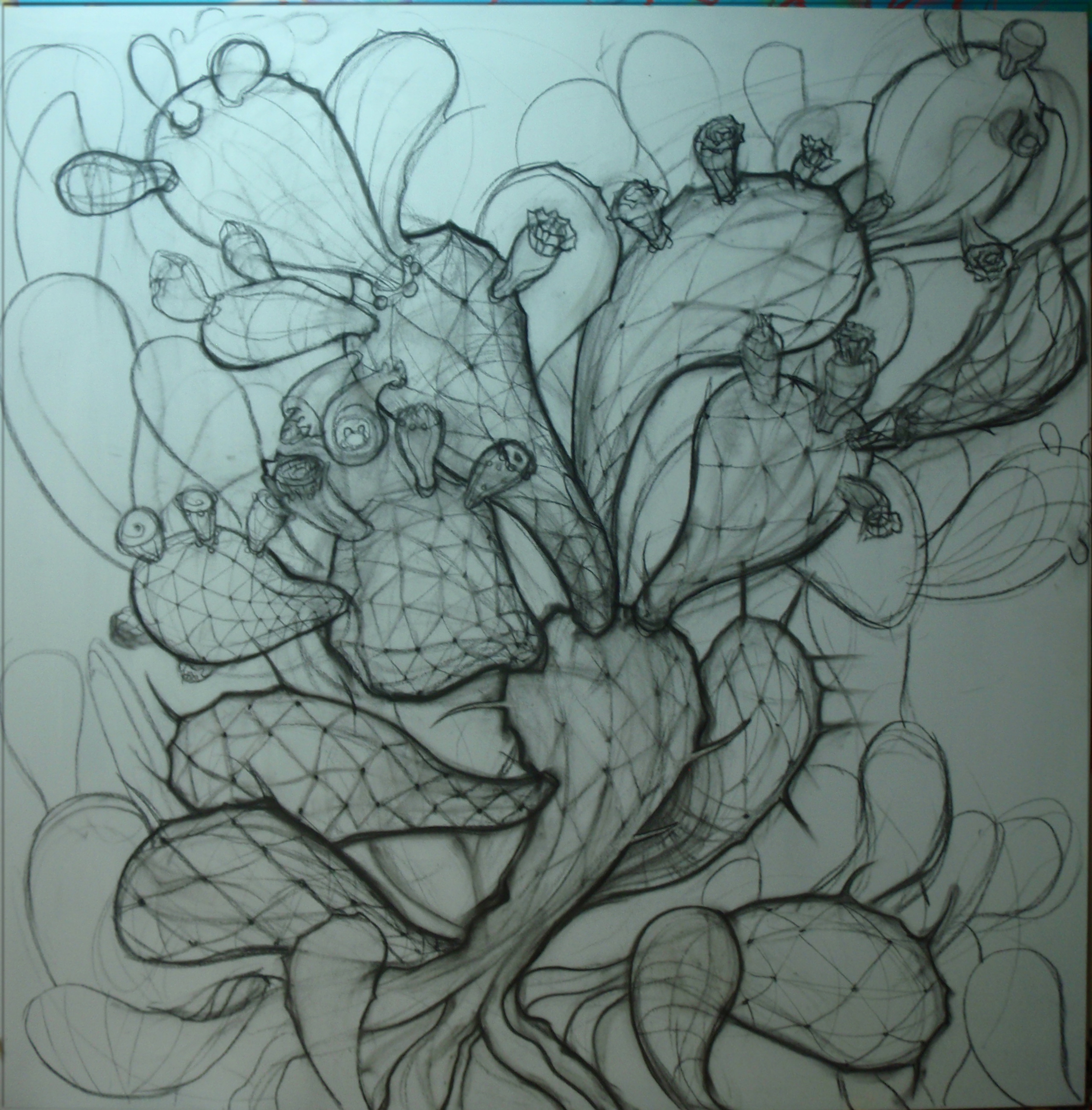 2535x2575 the spiral voice codex juana alicia's new murals - Nopal Drawing