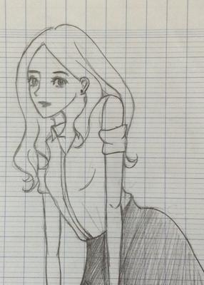 286x400 girl in normal outfit - Normal Drawing