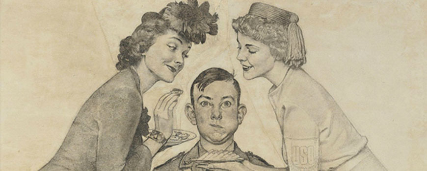 870x350 reviewing rockwell through charcoal - Norman Rockwell Drawings