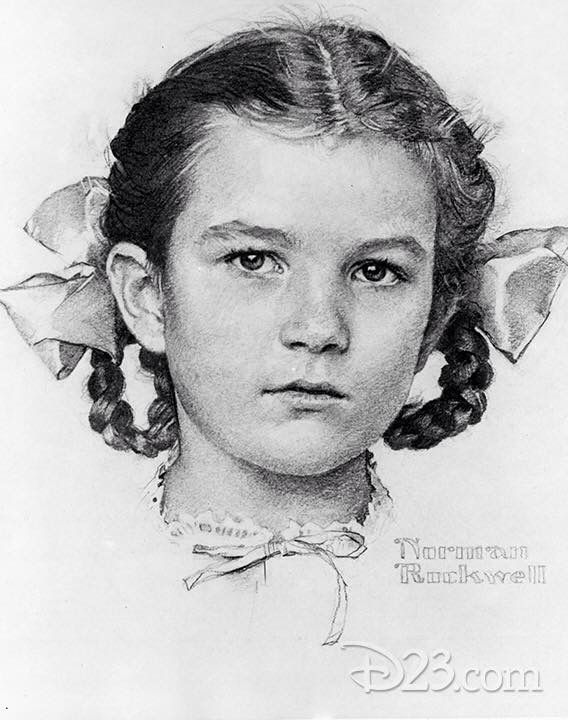 568x720 diane disney miller portrait - Norman Rockwell Drawings