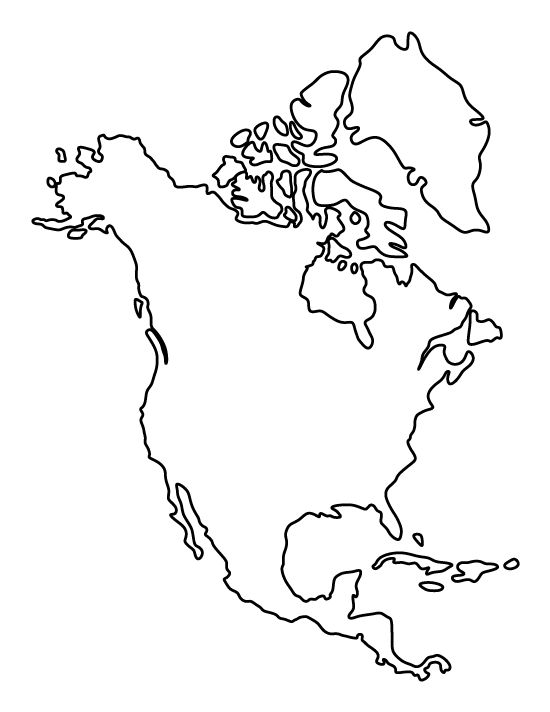 550x712 Printable Patterns - North America Drawing