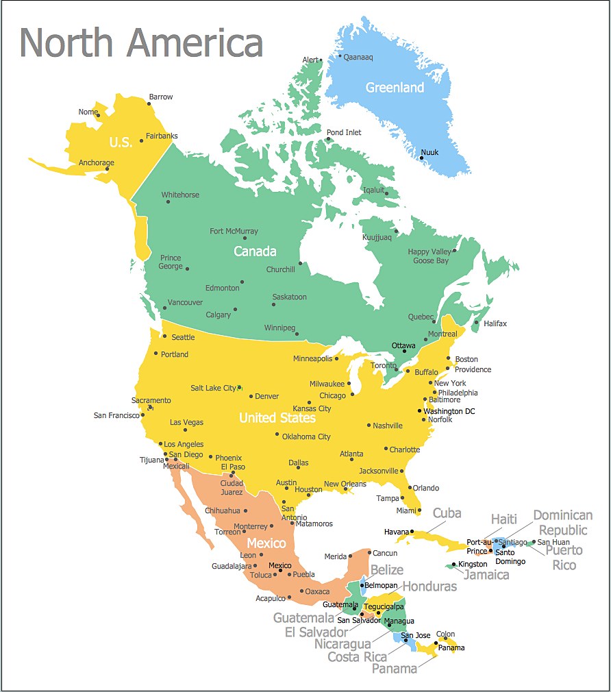 892x1010 North America Map With Capitals - North America Map Drawing
