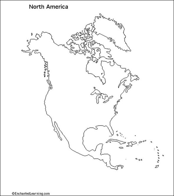 590x664 North America Map Drawing Using Grid - North America Map Drawing