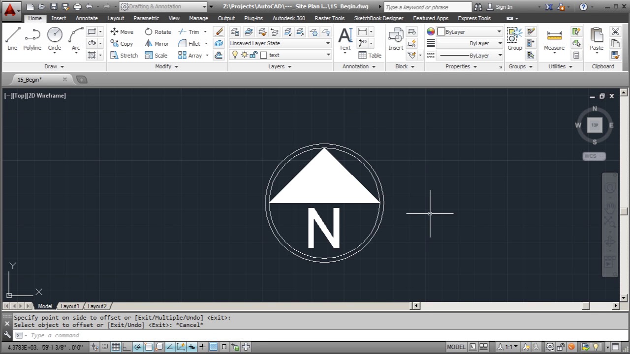 1280x720 drawing a north arrow and finishing touches - North Arrow Drawing