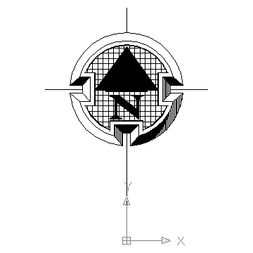 360x360 autocad drawing north arrow dwg dxf - North Arrow Symbols Dwg Autocad Drawing