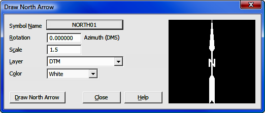 522x223  - North Arrow Symbols Dwg Autocad Drawing