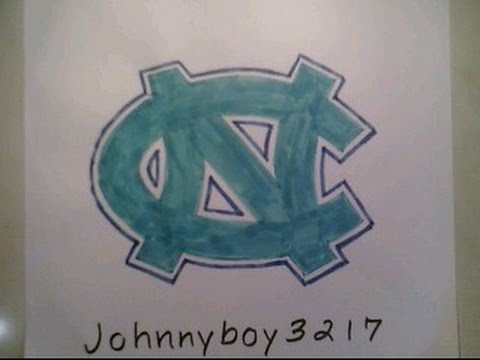 480x360 how to draw north carolina tar heels logo sign step - North Carolina Drawing