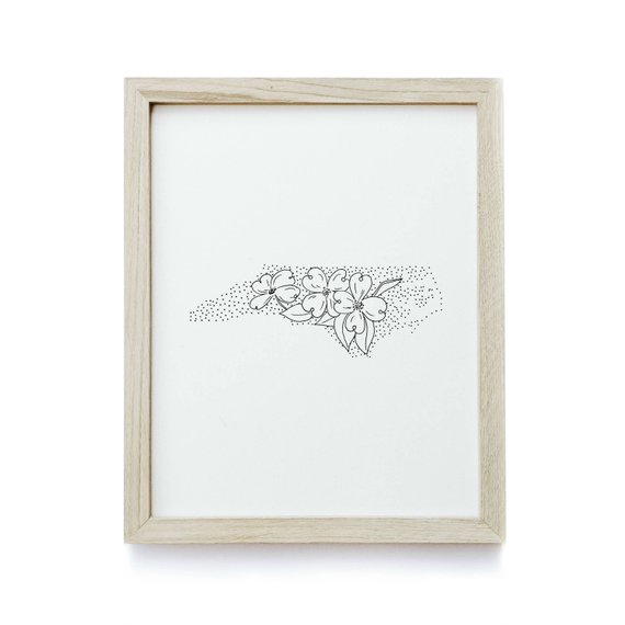 570x570 north carolina dogwood blossom state flower etsy - North Carolina Drawing