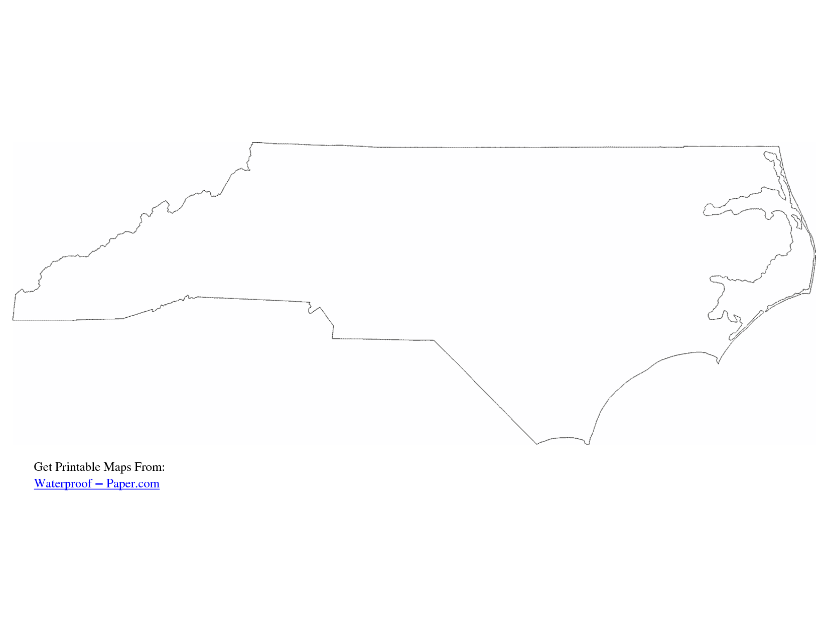 1650x1275 north carolina map outline drawing north carolina outline - North Carolina Drawing