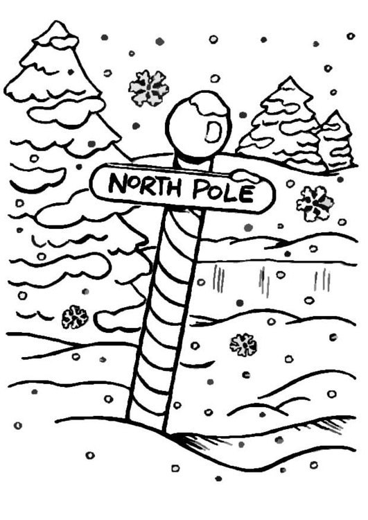531x750 Coloring - North Pole Drawing