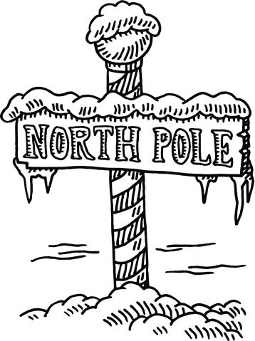358x479 north pole sign drawing fairy garden - North Pole Drawing