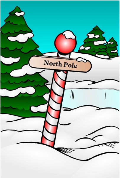 406x600 north pole sign free vector in open office drawing - North Pole Drawing