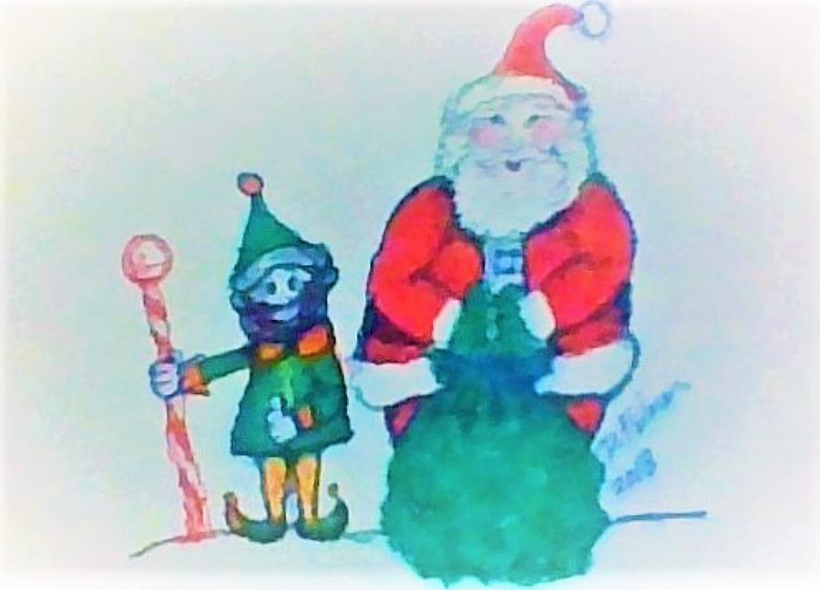 900x647 cheers from the north pole drawing - North Pole Drawing