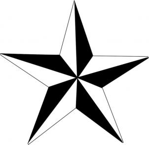 302x294 North Star Drawing - North Star Drawing