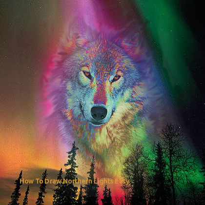 420x420 how to draw northern lights easy northern light wolf - Northern Lights Drawing