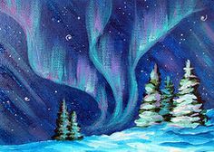 236x168 image result for chalk drawings of the northern lights bulletin - Northern Lights Drawing
