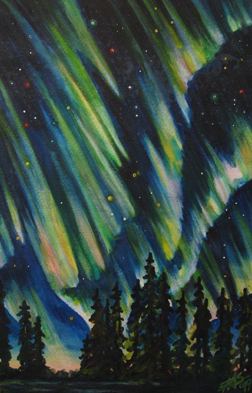 Northern Lights Drawing at Explore collection of