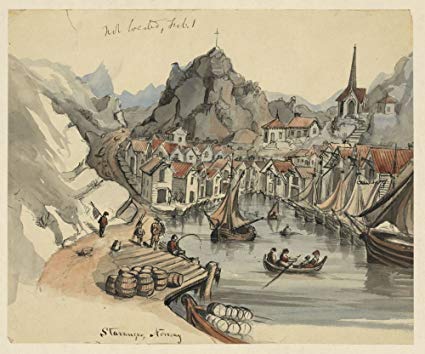 425x354 photo stavanger, norway drawing shows stavanger - Norway Drawing