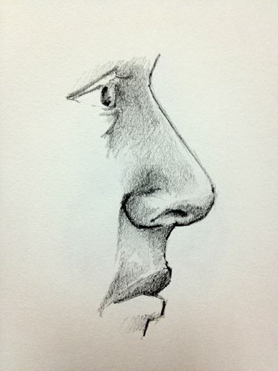 400x533 how to draw a nose - Nose Drawing