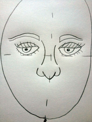 300x400 how to draw proportional self portraits with kids artsmudge - Nose Drawing For Kids