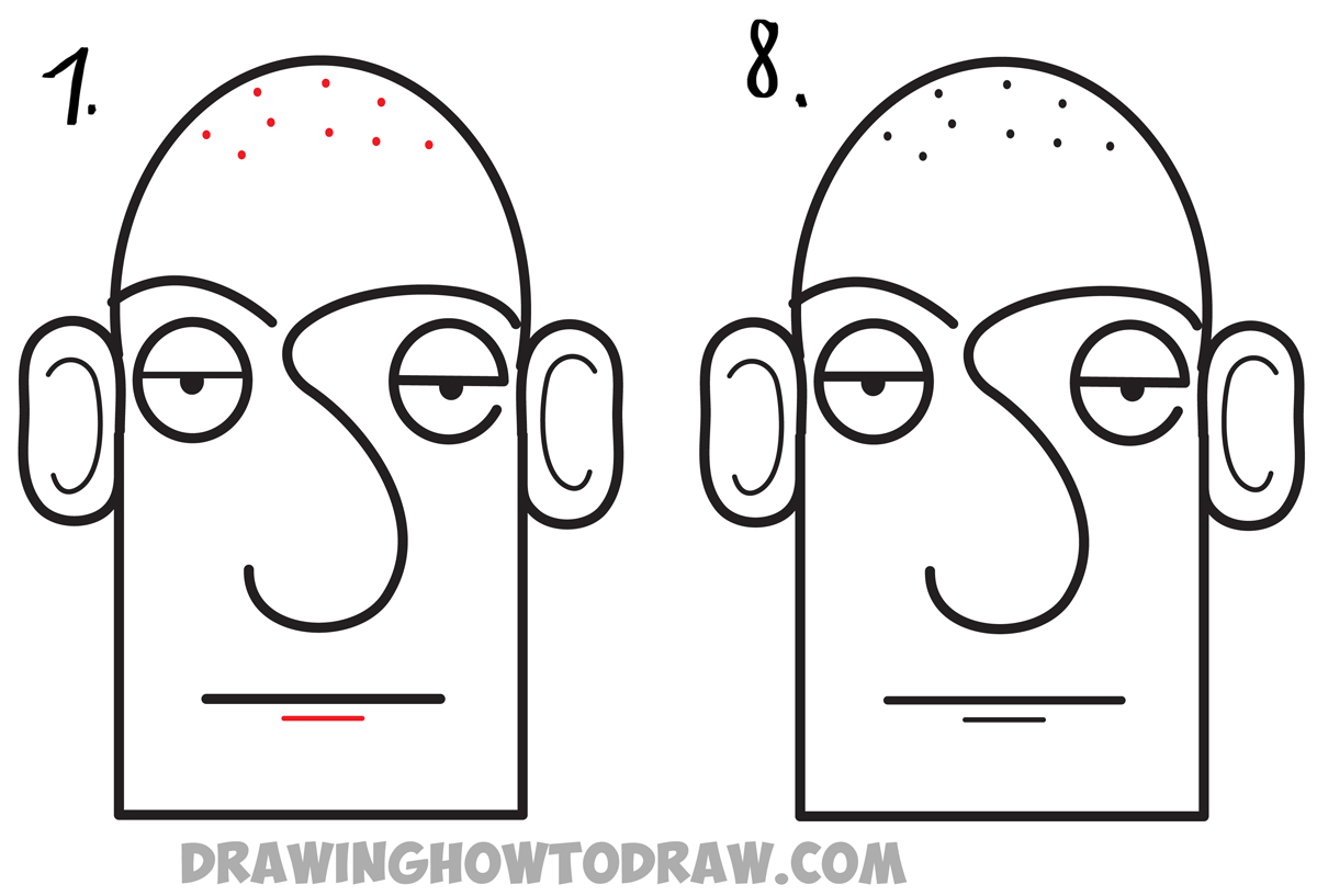 1200x817 How To Draw A Cartoon Face In Easiest Way Ever - Nose Drawing For Kids