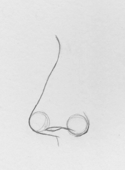 476x646 how to draw a nose from the side steps rapidfireart - Nose Drawing Step By Step