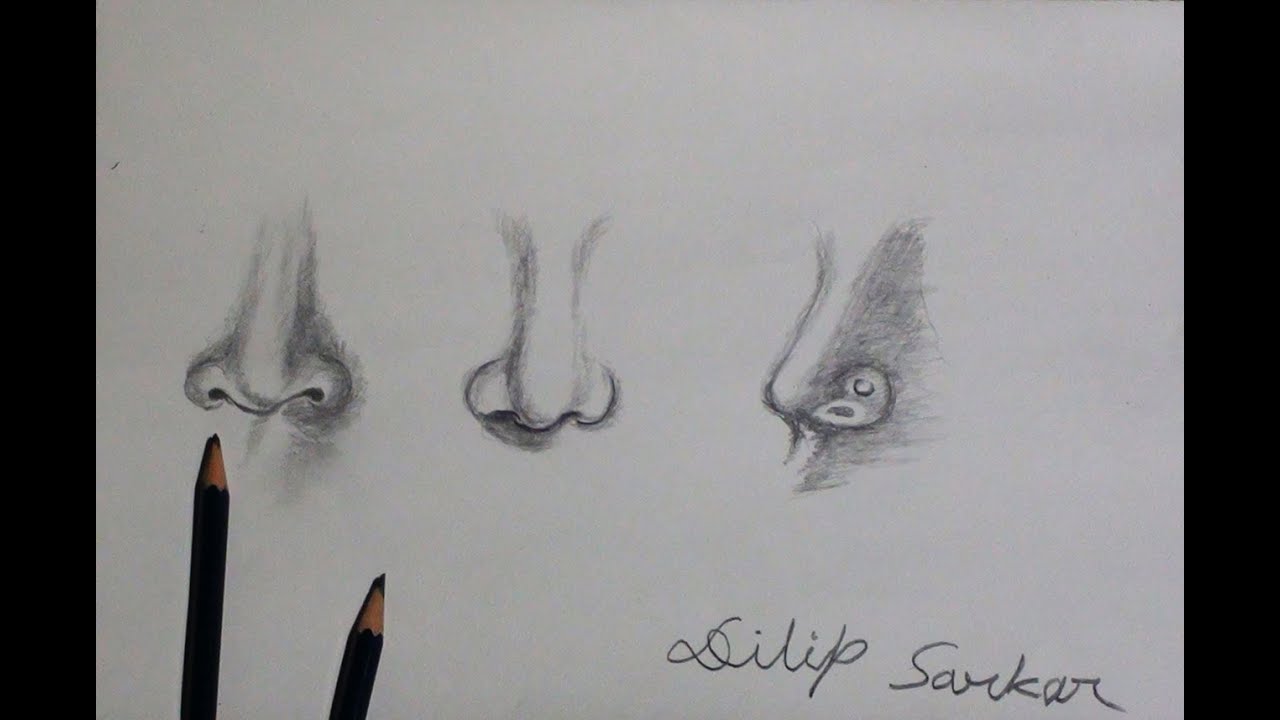 1280x720 How To Draw - Nose Pencil Drawing