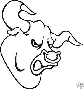 284x300 bull head nose ring decal comedy rope spurs ebay - Nose Ring Drawing